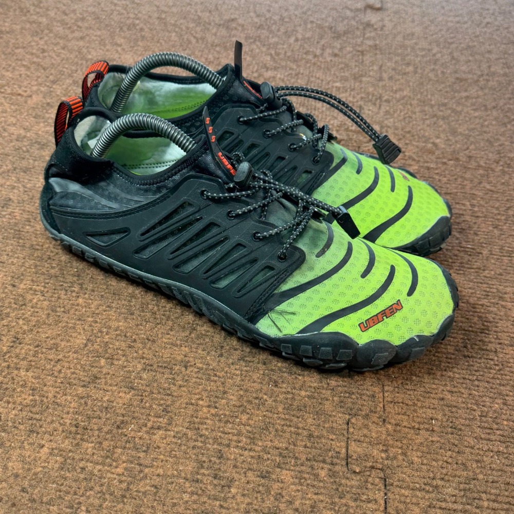 UBFEN Barefoot Water Shoes Men Lime Green Black Minimalist Hiking Gym Size 44